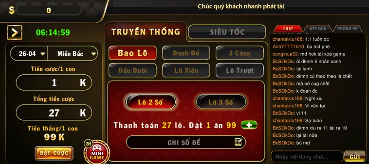 Lô Đề 1 Ăn 99 Tại B52 Club Chơi Ngay Nhận Thưởng Siêu Tốc