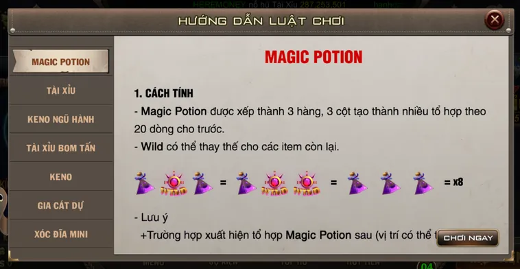 Minigame Magic Potion Tại B52 Club Chơi Nhanh Thắng Lớn Mỗi Ngày