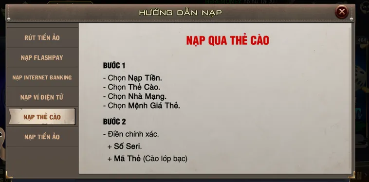 Cách Nạp Tiền B52 Club An Toàn Nhận Khuyến Mãi 100% Giá Trị