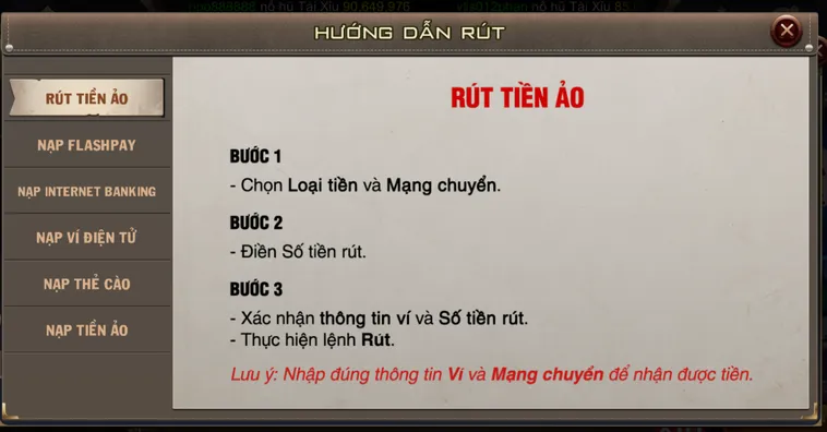 Hướng Dẫn Rút Tiền B52 Club Nhanh Chóng Trong 5 Phút Về Ngân Hàng