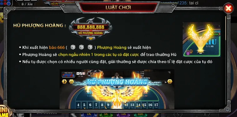 Casino Sicbo Phượng Hoàng Tại B52 Club Đỉnh Cao Tài Xỉu Đổi Thưởng