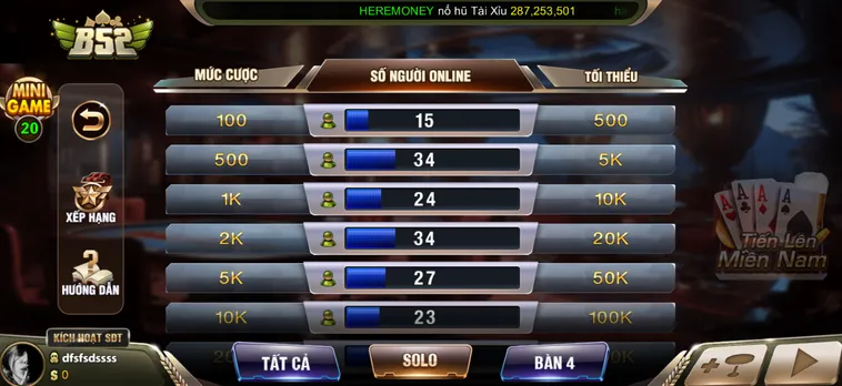 Trải Nghiệm Tiến Lên Miền Nam Tại B52 Club Đẳng Cấp Game Bài Số 1